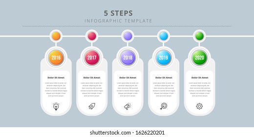 Timeline vector infographic design template. creative infographic template