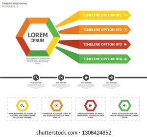 Timeline vector infographic for steps and option for marketing presentation, business reports, data visualisation, quality layout templates, data analytics or other projects.
