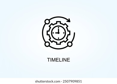 Vector De Línea De Tiempo O Ilustración De Símbolo De Logotipo