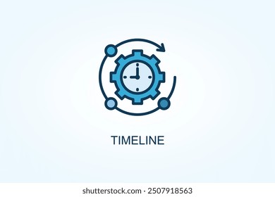 Timeline vector or logo sign symbol illustration