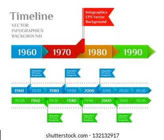 Timeline Web Element Template. Vector illustration on white