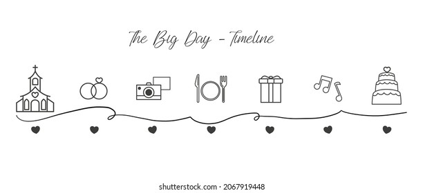  Timeline  wedding . Vector illustration