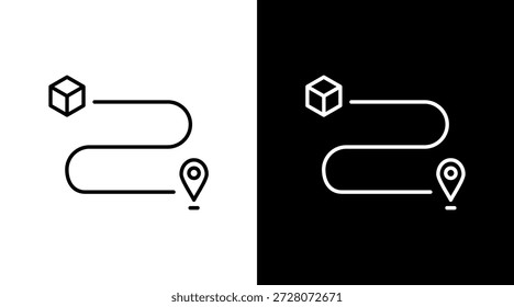 Línea de tiempo de diseño de conjunto de iconos blancos