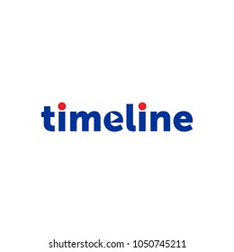 timeline word vector logo.