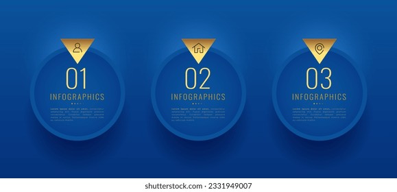 timeline your business with step by step golden infographic banner vector