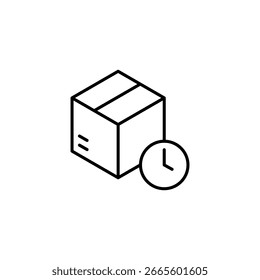 Concepto de entrega oportuna que ilustra el envío puntual con un icono de reloj