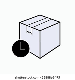 Timely Delivery Icon. Exact Duration. Applied as a Trendy Symbol for Design Elements, Websites, Presentations and Applications - Vector. 