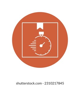 Timely delivery  Vector Icon with trendy background colors that can easily edit or modify

