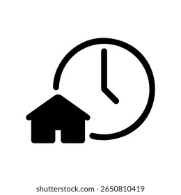 Timely Real Estate Symbol Indicating Appointment or Service Hours