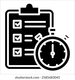 Timely Reporting Icon Element For Design