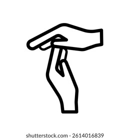 timeout gesture – vector icon.