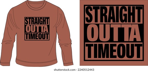timeout t shirt graphic design vector illustration \