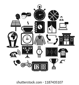 Timepiece icons set. Simple set of 25 timepiece vector icons for web isolated on white background
