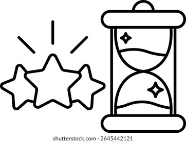 Un reloj con una estrella y una estrella encima