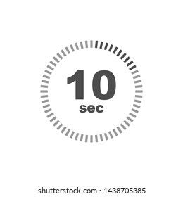 Timer 10 Sec Icon. Simple Design