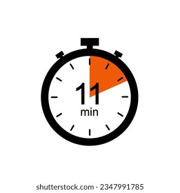 Timer 11 min Icon, 11 Minuten digitale Timer.