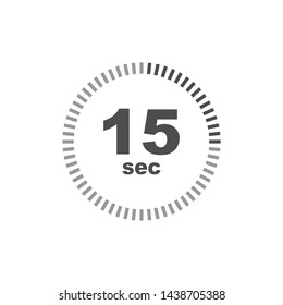 Timer 15 Sec Icon. Simple Design