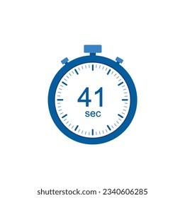 Timer 41 sec icon, 41 seconds digital timer. Clock and watch, countdown.