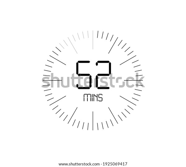Timer 52 Mins Icon 52 Minutes Stock Vector (Royalty Free) 1925069417