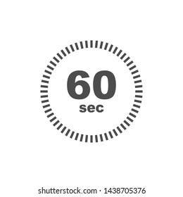 Timer 60 Sec Icon. Simple Design