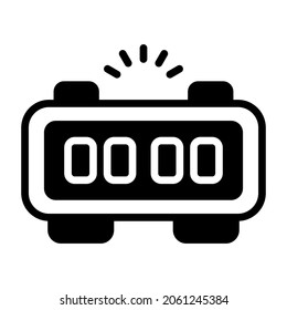 Icono de contorno relleno de color de Timer, Iconos de Feliz Navidad y Feliz Año Nuevo para diseño web y móvil.