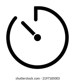 Timer black icon. Suitable for website, content design, poster, banner, or video editing needs