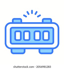 Timer blue outline icon, Merry Christmas and Happy New Year icons for web and mobile design.