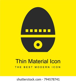 Timer bright yellow material minimal icon or logo design