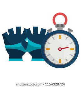 timer chronometer with gloves sport