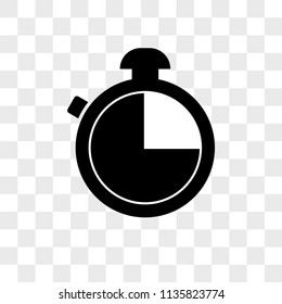 Timer or chronometer tool vector icon on transparent background, Timer or chronometer tool icon