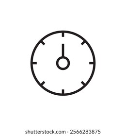 timer clock countdown icon vector eps outline editable stroke