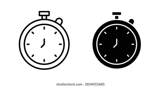 Timer clock icon flat design kit