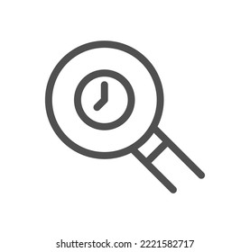 Timer and clock icon outline and linear vector.
