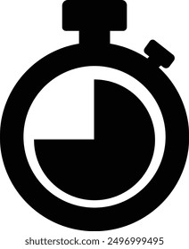 Temporizador, reloj, icono de cronómetro. Iconos del símbolo del temporizador de cuenta atrás . Etiqueta el tiempo de cocción. Plantilla de diseño de Vector sólido, aislado sobre fondo transparente, utilizado para el logotipo de diseño de Sitio web, App, Plantilla, ui, etc.