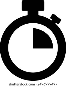 Timer, clock, stopwatch icon. Countdown timer symbol icons . Label cooking time. Solid Vector design template, isolated on transparent background, used for website design logo, app, template, ui, etc.