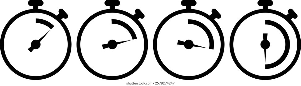 Timer, clock, stopwatch isolated vector icon. timer vector icons. stopwatch symbol. countdown Timer vector illustration
