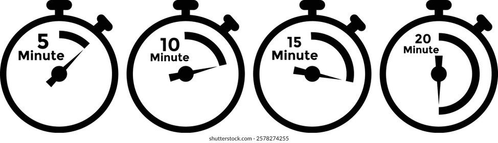 Timer, clock, stopwatch isolated vector icon. timer vector icons. stopwatch symbol. countdown Timer vector illustration
