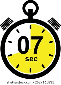 Timer, clock, stopwatch of minute, second and hour icon. Countdown alarm timer symbol vector isolated on transparent background. Label cooking time speed. Watch timepiece sign.