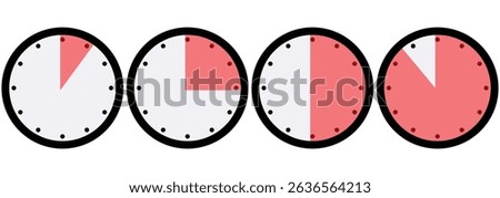 Timer and Clock Symbol Set – Minimal Watch, Time Tracker, and Countdown Icons
