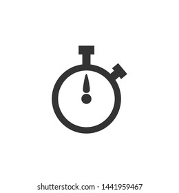 Timer, clock, time, icon. Vector illustration, flat design.