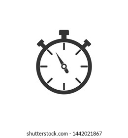 Timer, clock, time, icon. Vector illustration, flat design.