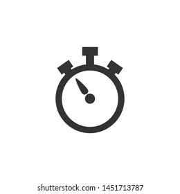 Timer, clock, time, icon. Vector illustration, flat design.