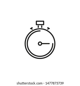 Timer clock vector icon symbol of stopwatch
