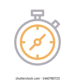 timer colour line vector icon