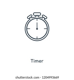 Timer concept line icon. Linear Timer concept outline symbol design. This simple element illustration can be used for web and mobile UI/UX.