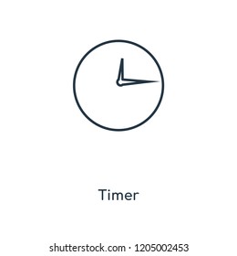 Timer concept line icon. Linear Timer concept outline symbol design. This simple element illustration can be used for web and mobile UI/UX.