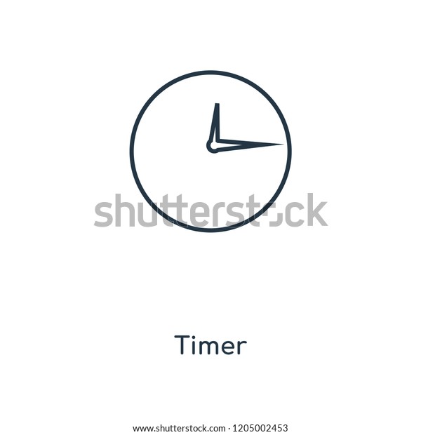 Timer Concept Line Icon Linear Timer Stock Vector (Royalty Free ...