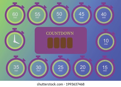 timer countdown vector icon illustration sign