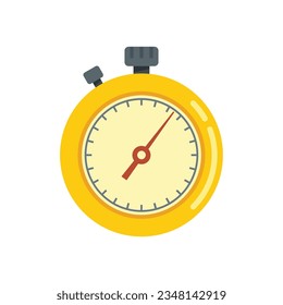 Timer counter icon flat vector. Stopwatch clock. Countdown timer isolated