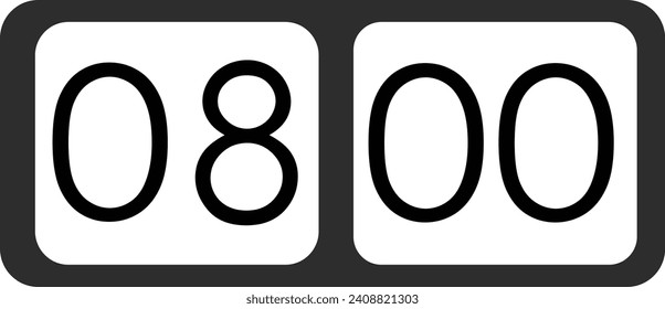 timer counting 8 suitable for many uses, vector eps 10	
